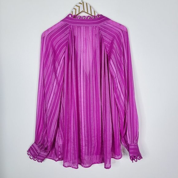 SOFT SURROUNDINGS Women's Yesena Long Sleeve Blouse Top Size Large NWT NEW - Picture 8 of 11